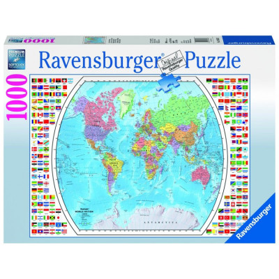 Puzzle Harta Politica a Lumii, 1000 piese Ravensburger foto