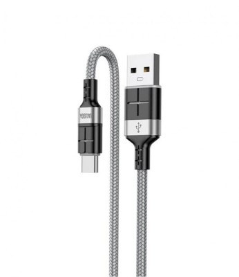 Cablu transfer date si incarcare Kaku KSC-696 USB-A - USB-C 18W 2.4A 1.2m, Gri foto
