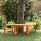 Bancă de arbore pentru exterior vidaXL semirotundă 160 cm din lemn solid de eucalipt