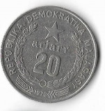 Moneda 20 ariary 1978, FAO - Madagascar, Africa, Cupru-Nichel