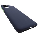 Husa silicon TPU bleumarin mat + butoane verzi pentru Samsung Galaxy A31 (SM-A315G)