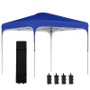 Pavilion pentru gradina/comercial, cadru metalic, material Oxford, inaltime reglabila, cu husa, contragreutati, albastru, 2.53x2.53x2.68 m, ART