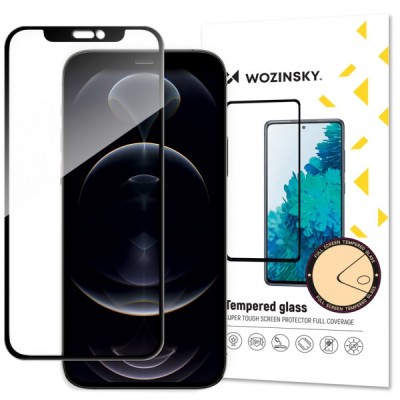 Folie de protectie Ecran WZK pentru Apple iPhone 16e / 14 / 13 Pro / 13, Sticla Securizata, Full Glue, Neagra foto