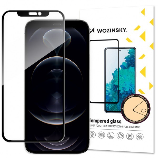 Folie de protectie Ecran WZK pentru Apple iPhone 16e / 14 / 13 Pro / 13, Sticla Securizata, Full Glue, Neagra