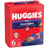Scutece Huggies, Pants Overnights, Nr 6, 15-25 kg, 22 buc