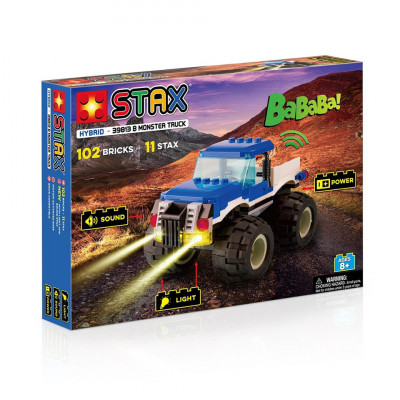 Jucarie Stax Monster truck + Set constructie cu lumini si sunete foto