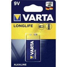 Baterie Varta Longlife 6LR61, 9V, alcalina, 1 buc