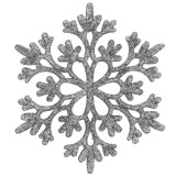 Decoratiune brad fulg de zapada, set 12 bucati, 10cm, argintiu Household NewTrend