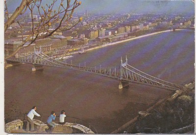 bnk cp Poduri - Ungaria - Budapesta - Podul Libertatii - circulata foto