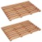 vidaXL Covoare de baie, 2 buc., 56 x 37 cm, lemn masiv de acacia 46574