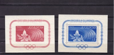 ROMANIA 1960 LP 495 LP 496 J O ROMA I COLITE DANTELATA + NEDANTELATA MNH foto