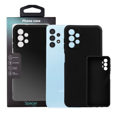 Husa Samsung Galaxy A13 Spacer, negru, grosime 1.5mm, material flexibil TPU &amp;quot;SPPC-SM-GX-A13-TPU&amp;quot; foto