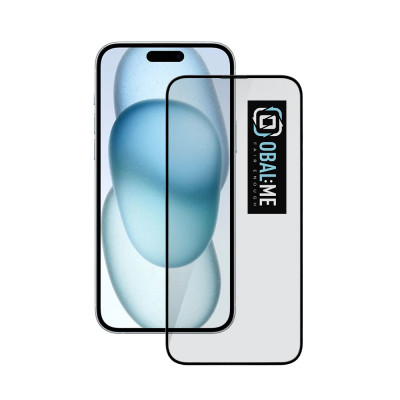 Folie de protectie telefon din sticla OBAL:ME, 5D pentru Apple iPhone 15 Plus, Negru foto