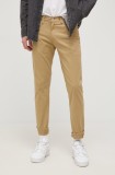 Levi&#039;s pantaloni 511 barbati, culoarea bej, mulata