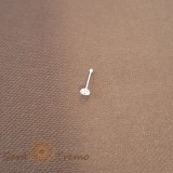 Piercing Nas Argint 925 cu Zirconia Alb, Thailanda - SaraTremo, Elegant, Stralucitor
