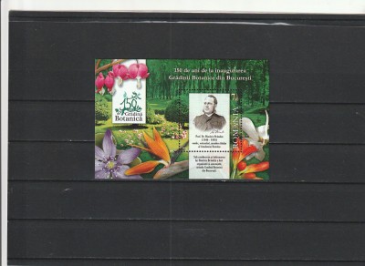 ROMANIA 2010 LP 1872 150 ANI INAUGURAREA GRADINII BOTANICE BUCURESTI COLITA MNH foto