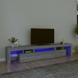 Comoda TV cu lumini LED, gri sonoma, 215x36,5x40 cm GartenMobel Dekor, vidaXL