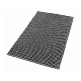 Covoras pentru baie antiaderent, pufos, 60x40 cm, gri, Sepio