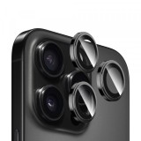 Folie de protectie Camera Spate Blueo Sapphire Crystal pentru Apple iPhone 14 Pro Max / 14 Pro, Sticla Securizata, Set 3 bucati, Neagra