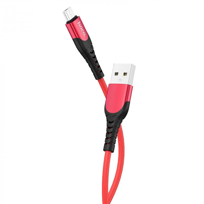 Cablu Date Micro Usb Hoco U80 Silicon 1.2m Rosu