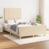 Gossi cadru de pat fara saltea, crem, 120x200 cm, textil