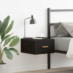 vidaXL Noptieră suspendată Stejar negru 35 x 35 x 20 cm Lemn compozit