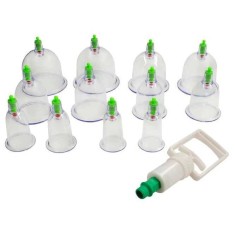 Aparat Vacuum Pentru Terapie, 12 Ventuze Medicinale Terapeutice Si Pompa Inclusa foto