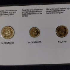 Seria completata monede - Ecuador 1985-1988, 3 monede