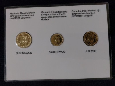 Seria completata monede - Ecuador 1985-1988, 3 monede foto