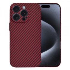 Husa pentru Apple iPhone 15 Pro, Techsuit, Carbonite FiberShell, Rosie foto