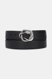 Just Cavalli curea de piele culoarea negru, 79QA6F40 ZP295