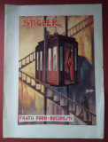 Reclamă ASCENSOARE STIGLER &Icirc;N ROM&Acirc;NIA - Frații Porn București, anii 1930