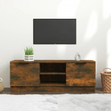 Comodă TV, stejar fumuriu, 102x35x36,5 cm, lemn prelucrat, vidaXL