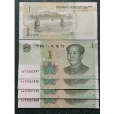 China 2019 - 1 yuan, necirculata (5 bucati)