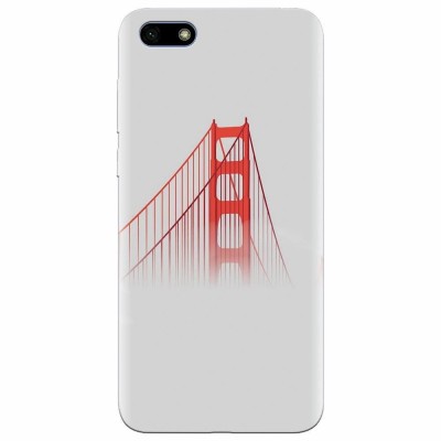 Husa silicon pentru Huawei Y5 Prime 2018, Red Bridge In Clouds foto