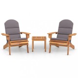 Cumpara ieftin Set mobilier de gradina Adirondack, 3 piese, lemn masiv acacia