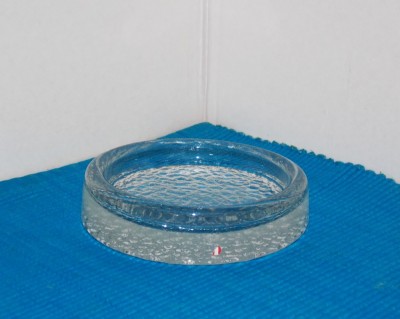 Scrumiera colectie cristal suflat si modelat manual - Festivo 2 - design Timo Sarpaneva, Iittala Finlanda foto