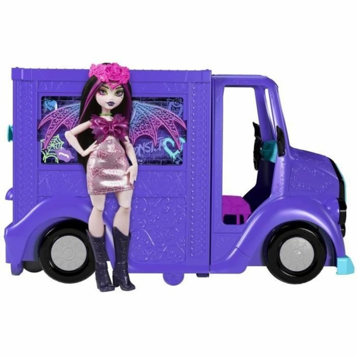 Păpușă bebeluș cu accesorii Monster High Tour Bus Rock Sang-sationnel