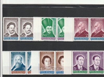 ROMANIA 1990 LP 1246 ANIVERSARI - COMEMORARI PERECHE MNH NESTAMPILATA foto