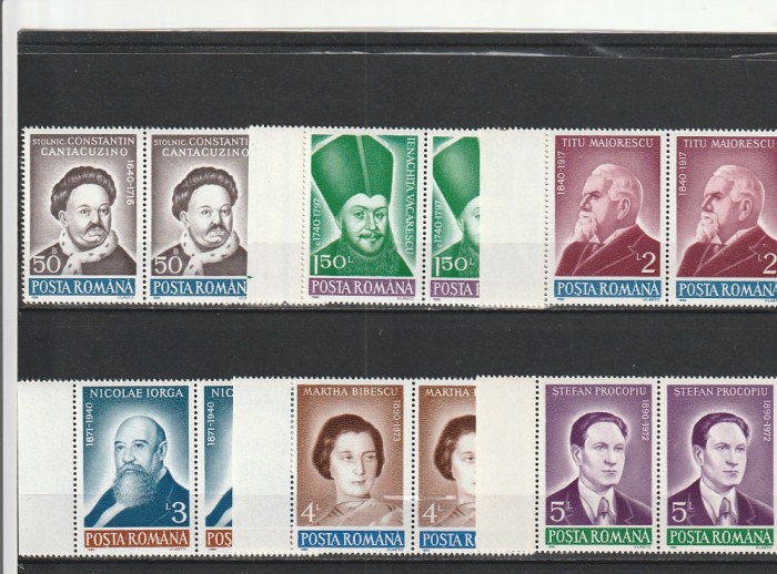 ROMANIA 1990 LP 1246 ANIVERSARI - COMEMORARI PERECHE MNH NESTAMPILATA