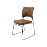 Scaun vizitator HRC 613, ergonomic, cadru metalic, piele ecologica, 120 kg