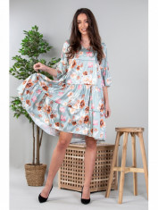 Rochie lejera cu imprimeu floral vernil Yvesse foto