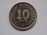 10 CENTS 1957 H MALAYA AND BRITISH BORNEO-AUNC