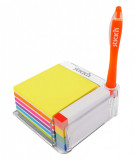 Notes Autoadeziv Cu Suport, 76x76 Mm - 400file/set, 76x14 Mm - 380file/set, Stick&quot;n -culori Asortate