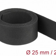 Tub termocontractabil 2 m x 25 mm raport 2:1 Negru, Delock 20795