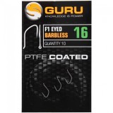 Carlig F1 Barbless Eyed Nr.14 10buc, GURU