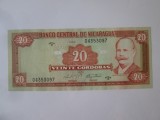 Rară! Nicaragua 20 Cordobas 1999 UNC