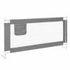 Bariera de siguranta pentru pat copii, 196 cm, reglabila 75-95 cm, gri