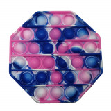 Cumpara ieftin Jucarie antistres, Pop it, silicon, hexagon, 12 cm, multicolor