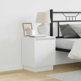 Noptieră cu lumini LED Alb 39x34,5x50 cm